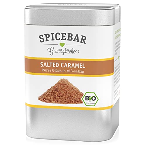 Spicebar Salted Caramel Gewürz - 130 Gramm - Echter, intensiver Karamellgeschmack in Premium Bio Qualität - für Desserts, Porridge, Pancakes, Kaffee und mehr von Spicebar Gewürzküche
