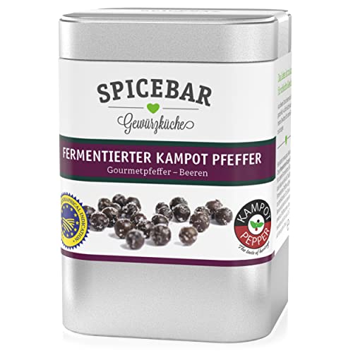 Fermentierter Kampot Pfeffer, Gourmetpfeffer g.g.A. 60g in der Aromadose von Spicebar Gewürzküche