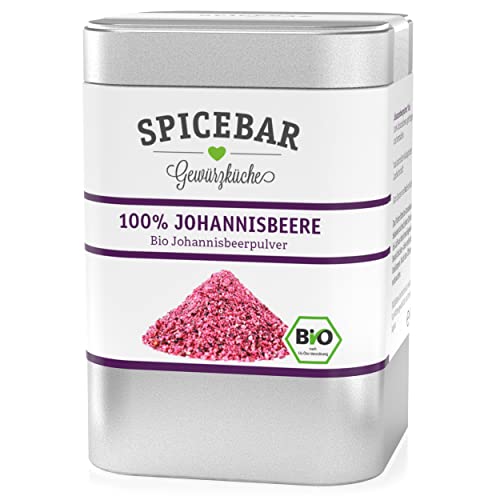 Johannisbeerpulver, Fruchtpulver gefriergetrocknet aus 100% Johannisbeere / Cassis, Bio (1 x 60g) von Spicebar