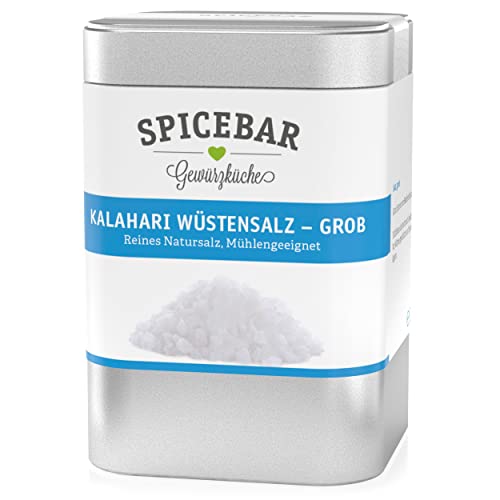 Spicebar Kalahari Wüstensalz, Grobes Natursalz, für die Mühle geeignet (1 x 170g) von Spicebar Gewürzküche