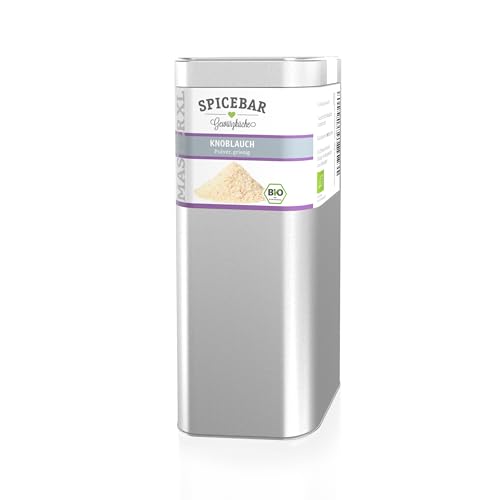Spicebar Knoblauchpulver Bio (500g) - Knoblauchgranulat - hochwertiger Bio Knoblauch als feines Granulat gemahlen - im XL-Profi-Streuer von Spicebar Gewürzküche