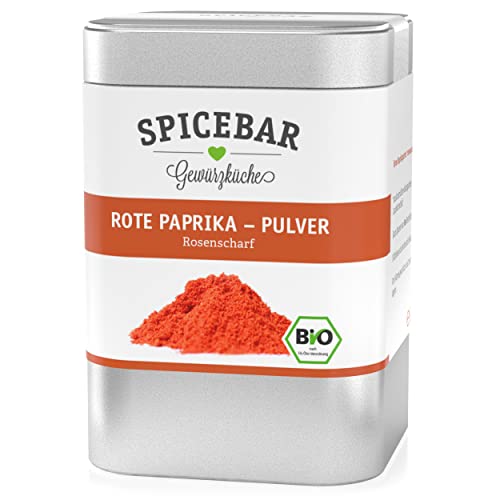 Spicebar Rote Paprika - rosenscharf, feines intensives Paprikapulver, Bio (1 x 80g) von Spicebar Gewürzküche