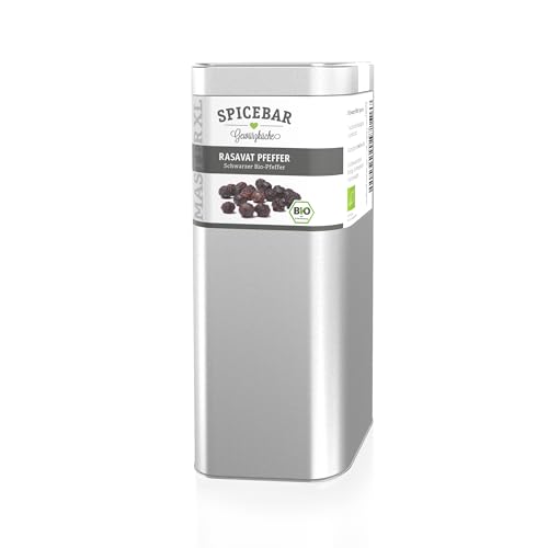 Spicebar Schwarzer Pfeffer ganz, 400g in Premium Bio Qualität, für die Mühle geeignet, ganze Körner von Spicebar Gewürzküche