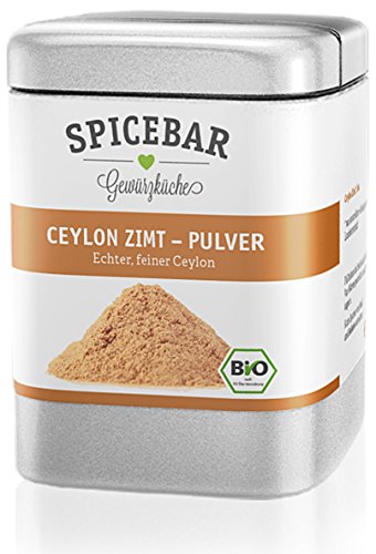 Spicebar Ceylon Zimt, Echter feiner Ceylon, Zimtpulver gemahlen, Bio (1 x 70g) von Spicebar