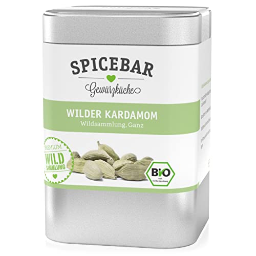 Spicebar Grüner Kardamom, Wildsammlung aus Indien, Ganz, Bio (1 x 50g) von Spicebar Gewürzküche