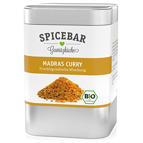 Spicebar Madras Curry-Pulver, Fruchtig Indisch, zur Herstellung einer Currysauce, Bio (1 x 85g) von Spicebar Gewürzküche