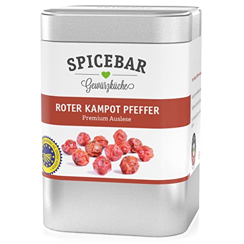 Spicebar Roter Kampot Pfeffer, Premium Auslese aus Kambodscha (1 x 70g) von Spicebar Gewürzküche