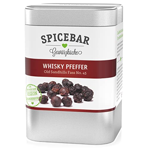 Spicebar Whisky Pfeffer, trocken, Malabar-Pfeffer eingelegt in Single Malt Whisky (1 x 70g) von Spicebar Gewürzküche