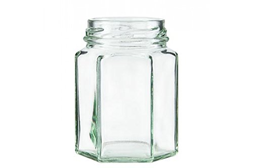 Glas, sechseckig, 110 ml, 48mm Mündung, ohne Deckel, 1 St von Spiceworld