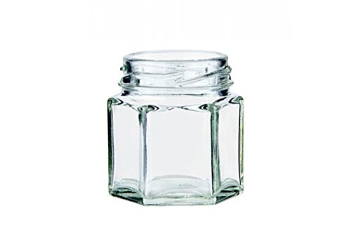 Glas, sechseckig, 45 ml, 43mm Mündung, ohne Deckel, 1 St von Spiceworld