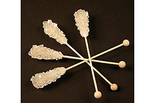 Kandis-Sticks, weiß, Zuckerkristalle am Stiel, 1 kg, 100 St von Spiceworld