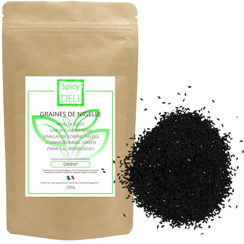 Schwarzkümmel Samen ganz/Nigella Sativa 200g "wiederverschließbarer Beutel » von Spicy Deli