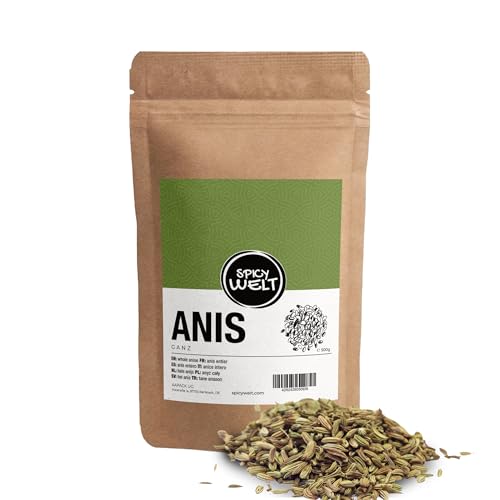 Spicy Welt Anis Ganz (500g) – Ganze Anissamen für Tee & Gebäck, Brot & Plätzchen, Zum Würzen | Aromatisch, Süßlich & Lakritzartig | 100% Natürlich & Ohne Zusätze von Spicy Welt