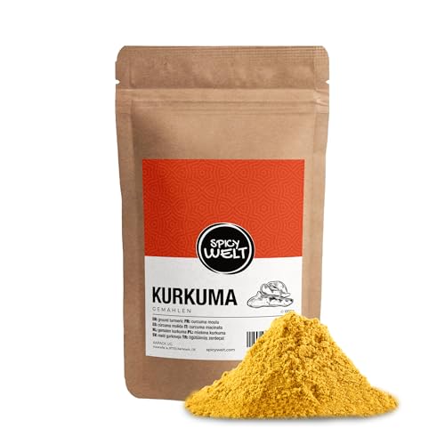 Spicy Welt Kurkuma Gemahlen (1kg) – Kurkumapulver für Curry, Goldene Milch, Kochen & Färben | Aromatisch, Farbstark & Erdig | 100% Naturrein, Ohne Zusätze von Spicy Welt