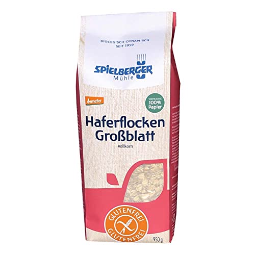 SPIELBERGER MÜHLE Haferflocken, Großblatt, glutenfrei, 950g von Spielberger Mühle