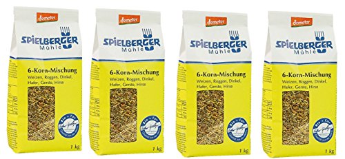 Spielberger Bio 6-Korn-Mischung 1000 gr (4er Pack) von Spielberger Mühle