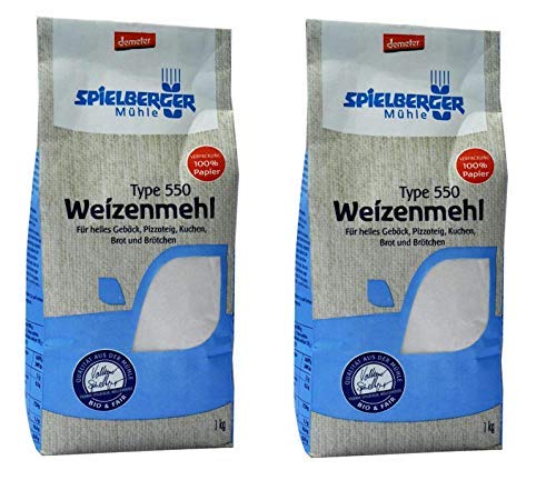 Spielberger Weizenmehl Type 550, Bio, 2 x 1000g von Spielberger Mühle