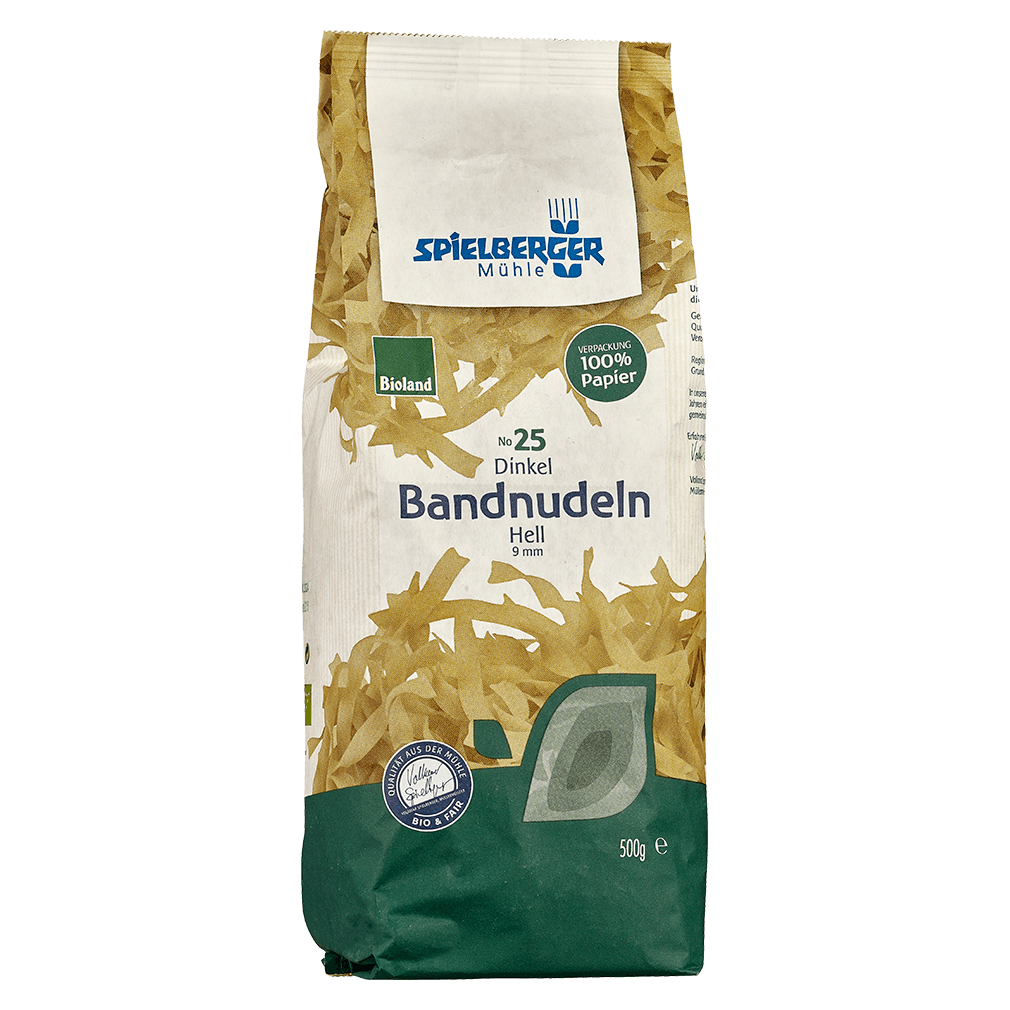 Bio Dinkel Bandnudeln, hell von Spielberger