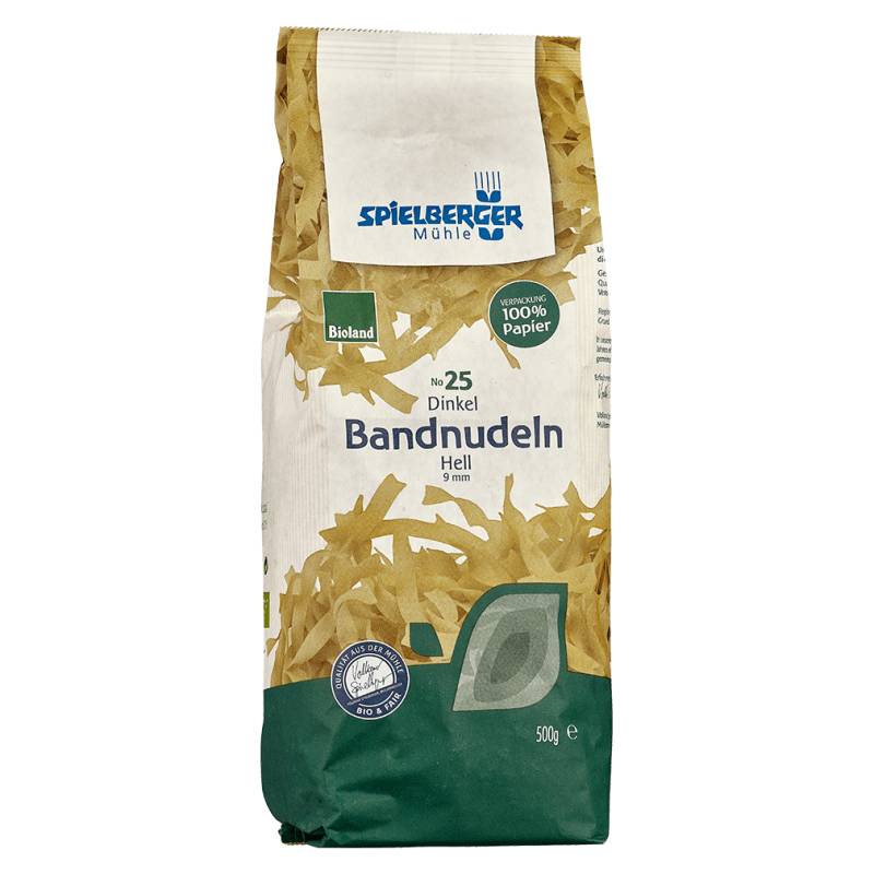 Bio Dinkel Bandnudeln, hell von Spielberger