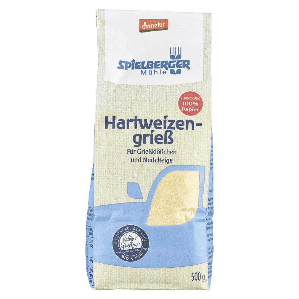 Bio Hartweizengrieß Bio Hartweizengrieß von Spielberger