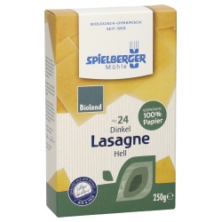 Dinkel-Lasagne-Platten in Papierverpackung von Spielberger