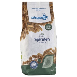Dinkel-Vollkorn-Spirelli in Papierverpackung Dinkel-Vollkorn-Spirelli in Papierverpackung von Spielberger