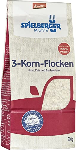 Spielberger Bio 3-Korn-Flocken, demeter (2 x 500 gr) von Spielberger