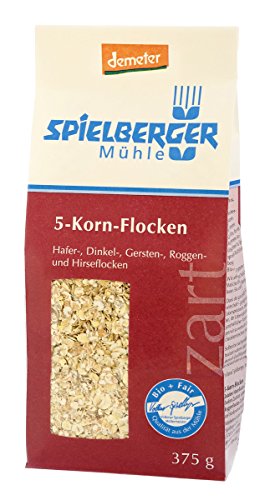 Spielberger Bio 5-Korn-Flocken, demeter (1 x 375 gr) von Spielberger