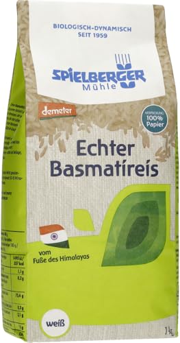 Spielberger Bio Basmatireis, weiß, demeter (1 x 1 kg) von Spielberger