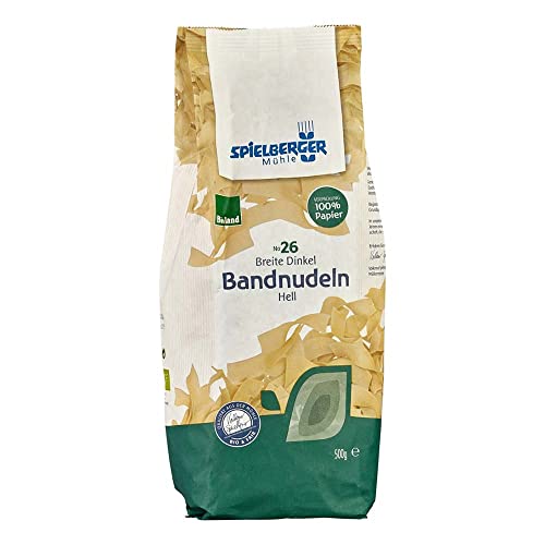 Spielberger Breite Dinkel Bandnudeln Hell, bioland (1 x 500 gr) von Spielberger Mühle