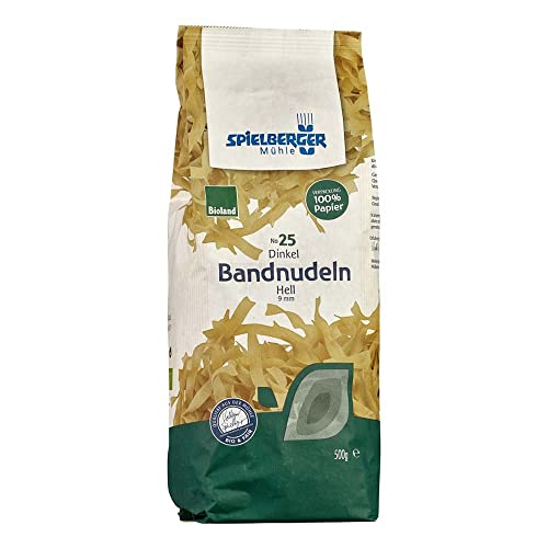 Spielberger Dinkel Bandnudeln Hell, 9 mm, bioland (1 x 500 gr) von Spielberger