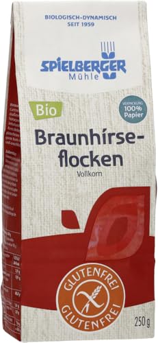 Spielberger Bio Glutenfreie Braunhirseflocken (6 x 250 gr) von Spielberger