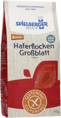 Spielberger Bio Glutenfreie Haferflocken Großblatt, demeter (1 x 475 gr) von Spielberger