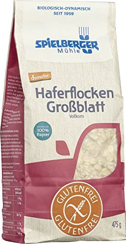 Spielberger Bio Glutenfreie Haferflocken Großblatt, demeter (1 x 475 gr) von Spielberger