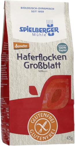 Haferflocken Großblatt, glutenfrei, demeter 6 x 475 gr von Spielberger