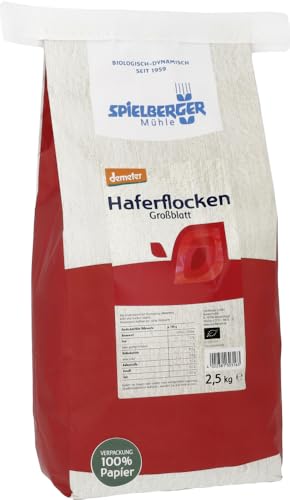 Spielberger Bio Haferflocken Großblatt, demeter (1 x 2,50 kg) von Spielberger