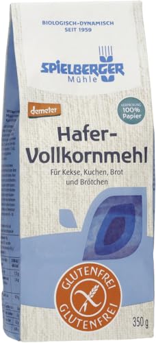 Spielberger Bio Hafer-Vollkornmehl, glutenfrei, demeter (2 x 350 gr) von Spielberger