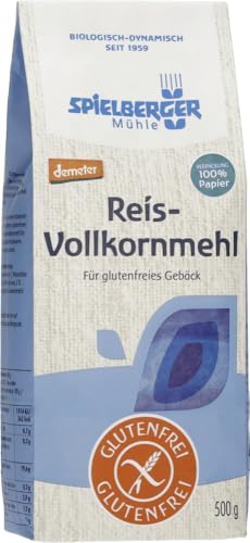 Spielberger Bio Glutenfreies Reis-Vollkornmehl, demeter (1 x 500 gr) von Spielberger