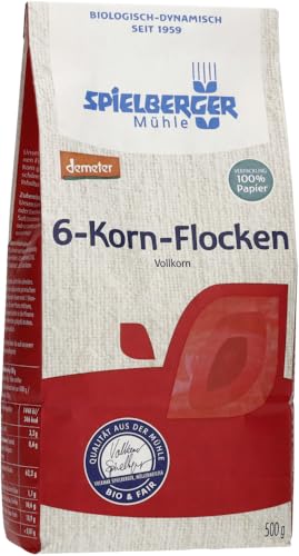 Spielberger Bio 6-Korn-Flocken, demeter (1 x 500 gr) von Spielberger