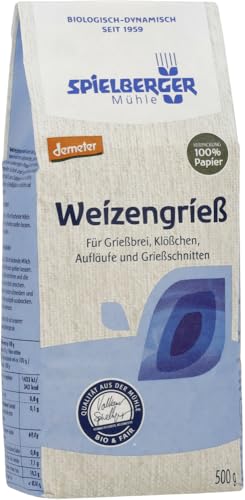 Spielberger Bio Weizengrieß, demeter (2 x 500 gr) von Spielberger