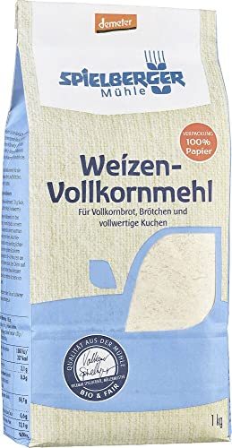 Spielberger Bio Weizen-Vollkornmehl, demeter (2 x 1 kg) von Spielberger