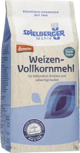 Spielberger Bio Weizen-Vollkornmehl, demeter (2 x 1 kg) von Spielberger