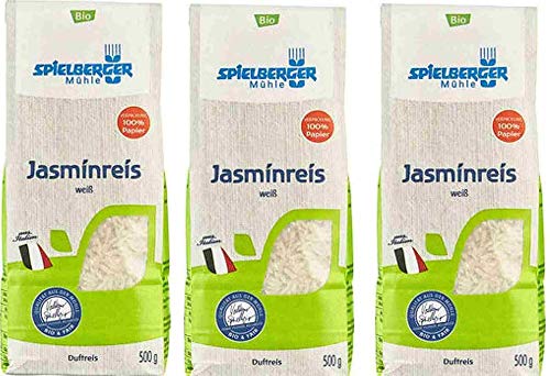 Spielberger Jasminreis weiss, Bio, 3 x 500g von Spielberger