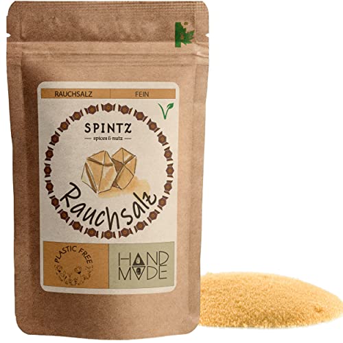 SPINTZ® 1000g Rauchsalz | Hickory Rauchsalz | Hickory Smoked Salt | Speisesalz | Geräuchertes Salz | ideal für vegane Ernährung | würzig intensives Rauch Salz | plastikfrei verpackt von SPINTZ