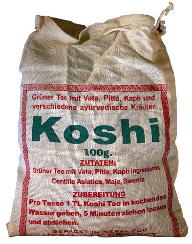 Koshi, grüner Hochlandtee mit ayurvedischen Tees Vata, Pitta und Kaph von Spipa
