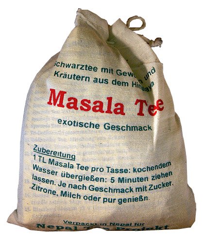 Chai Masala, schwarzer Tee mit Gewürzen und Kräutern aus dem Himalaya Chai Masala, schwarzer Tee mit Gewürzen und Kräutern aus dem Himalaya von Spipa