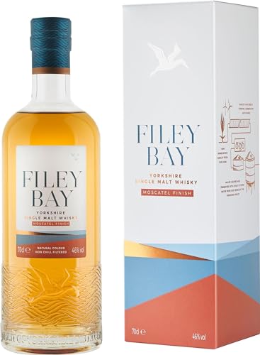 Filey Bay Whisky Moscatel Finish | Yorkshire Single Malt Whisky 46% vol. in Geschenkpackung (1 x 0.7 l) von Spirit of Yorkshire