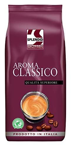 Splendid Aroma Classico, ganze Espresso Bohnen 1kg, vollmundiger Geschmack, auch ideal für Cappuccino von Splendid