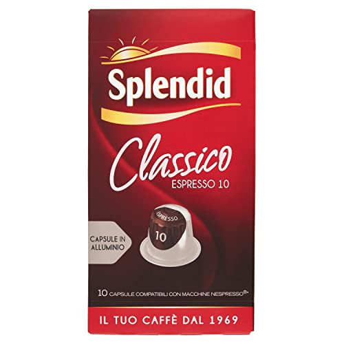 Splendid - Klassische Espresso-Kaffeekapseln - Kompatibel mit Nespresso-Maschinen - 100 Aluminiumkapseln - Intensität 10 von SPLENDID CLASSICO