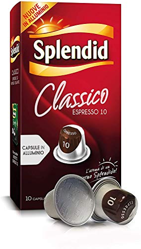 Splendid - Klassische Espresso-Kaffeekapseln - Kompatibel mit Nespresso-Maschinen - 200 Aluminiumkapseln - Intensität 10 Splendid - Klassische Espresso-Kaffeekapseln - Kompatibel mit Nespresso-Maschinen - 200 Aluminiumkapseln - Intensität 10 von Splendid